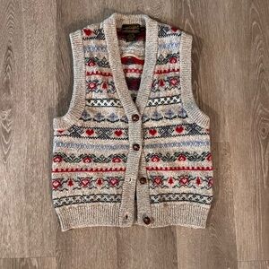 Vintage Sweater Wool Knit Vest - Eddie Bauer